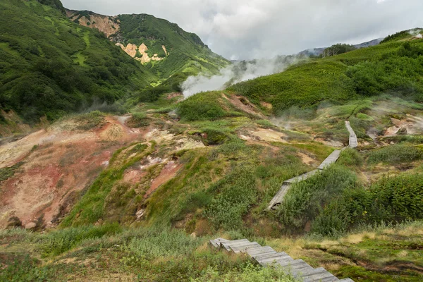 Famous Valley of Geysers. — Stock Photo, Image