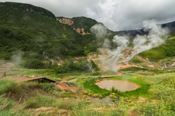 Famous Valley of Geysers. — Stock Photo, Image