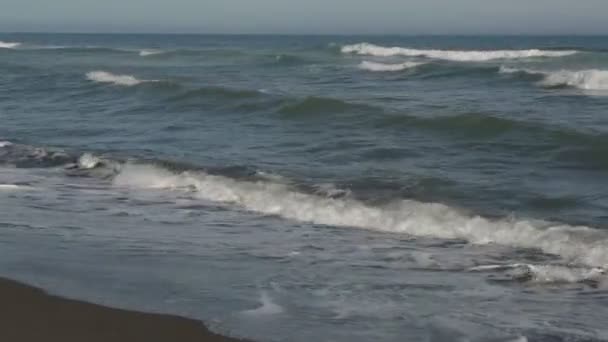 Khalaktyrsky Beach vid Stilla havet. — Stockvideo