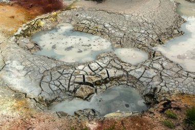 Mudpot in the Uzon Caldera. Kronotsky Nature Reserve clipart