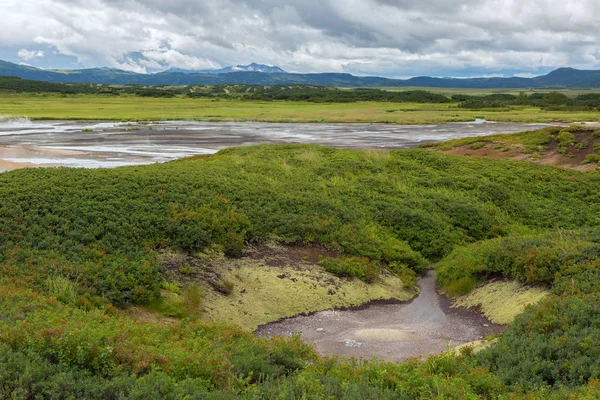 Campo hidrotermal en la Caldera de Uzón. Reserva Natural de Kronotsky —  Fotos de Stock