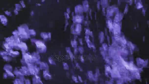 Belles bulles d'air en verre mur stock vidéo 