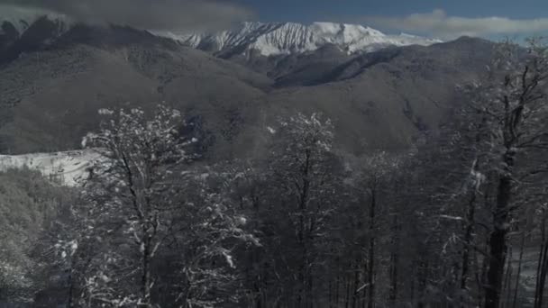 Versant nord Aibga crête du Caucase de l’ouest à la vidéo de stock de Rosa Khutor Alpine Resort vidéo