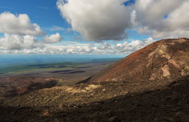 Kuzey cephe büyük Tolbachik fissür Erüpsiyonu 1975