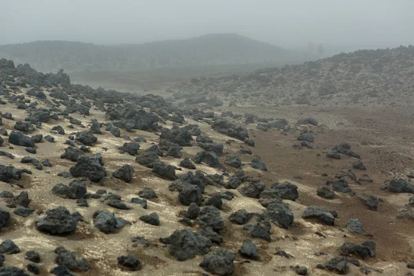 Caldera Gorely vulkaan in de mist — Stockfoto