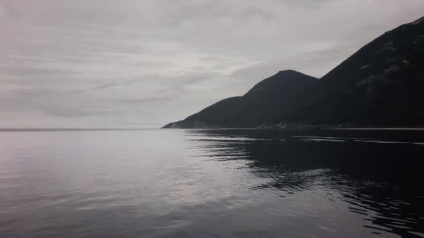 Russkaya Bay στο νοτιοδυτικό τμήμα του κόλπου της Avacha από τον Ειρηνικό Ωκεανό πλάνα βίντεο — Αρχείο Βίντεο