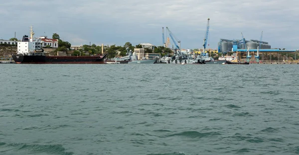 Sevastopol Ιούνιος 2016 Στάθμευση Του Στόλου Της Μαύρης Θάλασσας Στον — Φωτογραφία Αρχείου