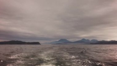 Güney-Doğu sahil Kamçatka Yarımadası video Pasifik Okyanusu stok görüntüleri suları ile yıkanır