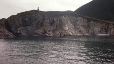 Deniz feneri Pasifik Okyanusu stok görüntüleri video Avacha Körfezi'nin güneybatı bölümünde Russkaya Bay