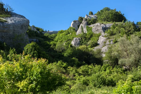 Città della caverna in Valle Cherkez-Kermen, Crimea — Foto Stock