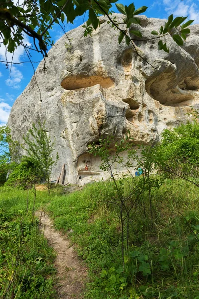Cave City w dolinie Cherkez Kerman, Crimea — Zdjęcie stockowe