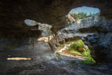 Konut Cave City Bahçesaray Rayonu, Crimea Bakla tarihi kalıntıları.