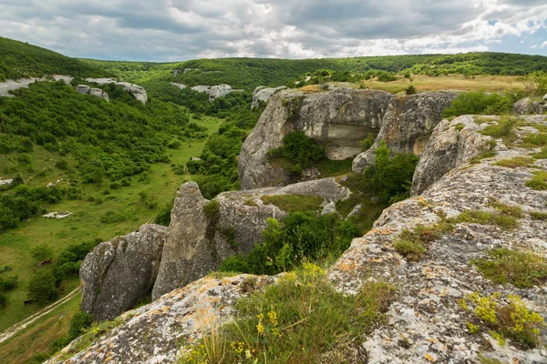 Cherkez Kermen Valley, Crimea Cave City — Stok fotoğraf