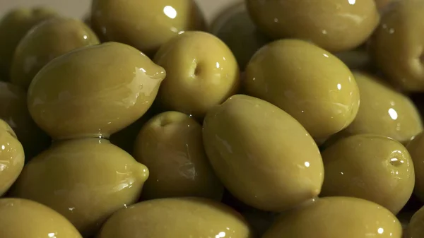 Grand fond macro olives vertes brillantes — Photo