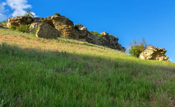 Cave city Bakla w rejon bachczysarajski, Crimea. — Zdjęcie stockowe