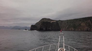 Güney-Doğu sahil Kamçatka Yarımadası video Pasifik Okyanusu stok görüntüleri suları ile yıkanır