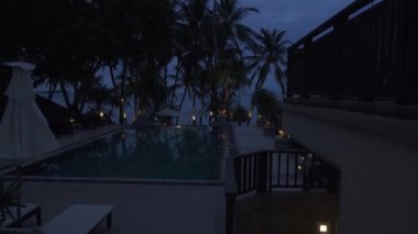 Bölge gece otelden Impiana Resort Chaweng Noi zaman atlamalı stok görüntüleri video