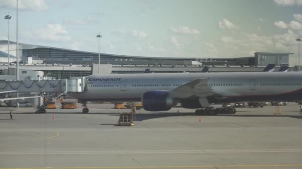 Aerodrome av den internationella flygplatsen Sheremetyevo arkivfilmer video — Stockvideo