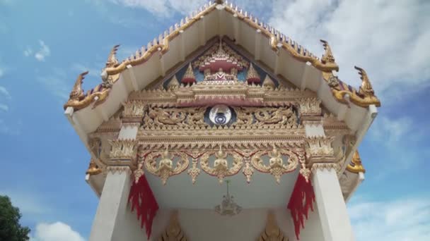 Świątynia Wat Khunaram na Koh Samui Tajlandia Stockowy wideo — Wideo stockowe