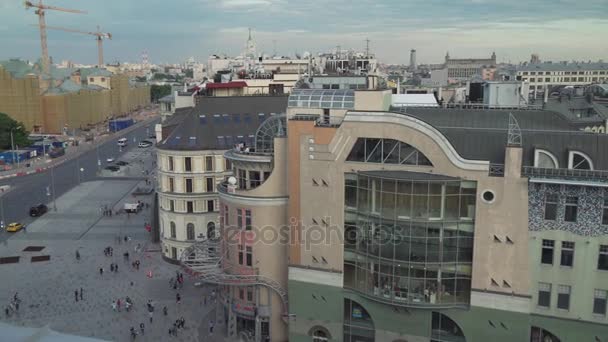 Панорама центра Москвы с смотровой площадки — стоковое видео