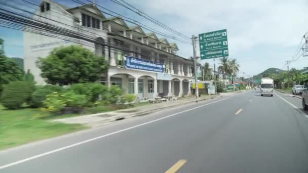 Traveling on the road in Koh Samui in Thailand stock footage video — Stock Video