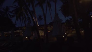 Bölge gece otelden Impiana Resort Chaweng Noi zaman atlamalı stok görüntüleri video
