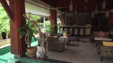Hotel Lounge Samui Buri Beach Resort stok görüntüleri video