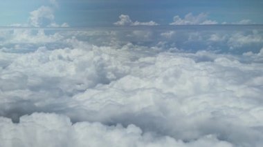 Moscow Region stok görüntüleri video üzerinde cumulus bulutları havadan görünümü