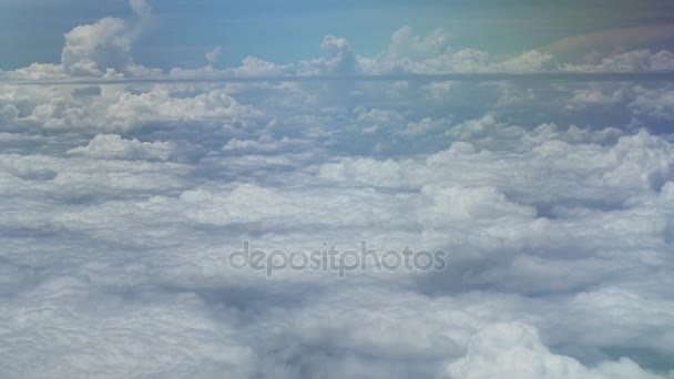 Vue aérienne des nuages cumulus au-dessus de la région de Moscou — Video
