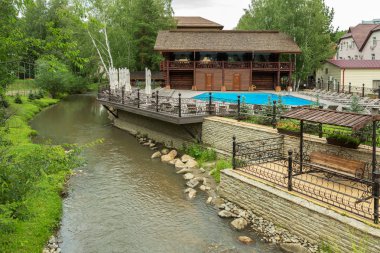 Bölge sanatoryum Edelweiss Altay Kray içinde Belokurikha resort şehir içinde