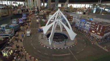 Sergi maketler Deira Dubai parklar ve tatil köyleri stok görüntüleri, Miniland Legoland Lego adet video yaptı