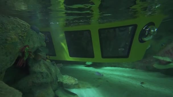 Adventure on a submarine in Legoland at Dubai Parks and Resorts stock footage video — Stock Video