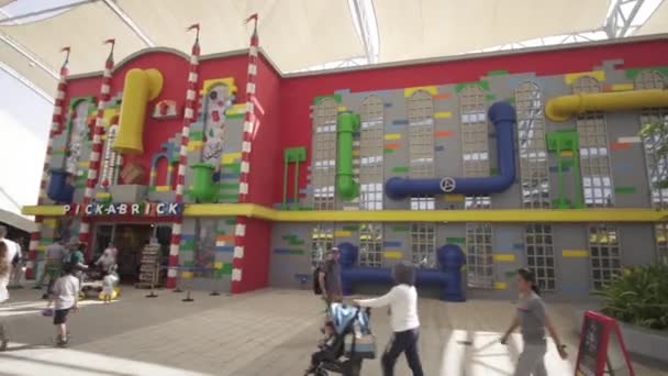 Territory of the Legoland at Dubai Parks and Resorts stock footage video — Stock Video