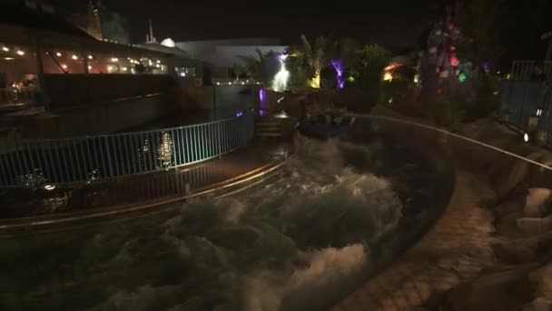Atração de água no parque temático Motiongate em Dubai Parques e Resorts vídeo de imagens de estoque — Vídeo de Stock