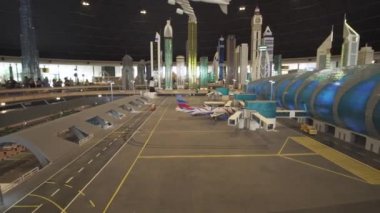 Sergi maketler Havaalanı Dubai Dubai parklar ve tatil köyleri stok görüntüleri, Miniland Legoland Lego adet video yaptı