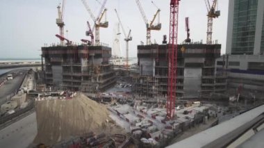 Dubai Yat Limanı stok görüntüleri video Waterfront görkemli İnşaat