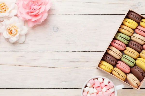 Macarões doces coloridos — Fotografia de Stock