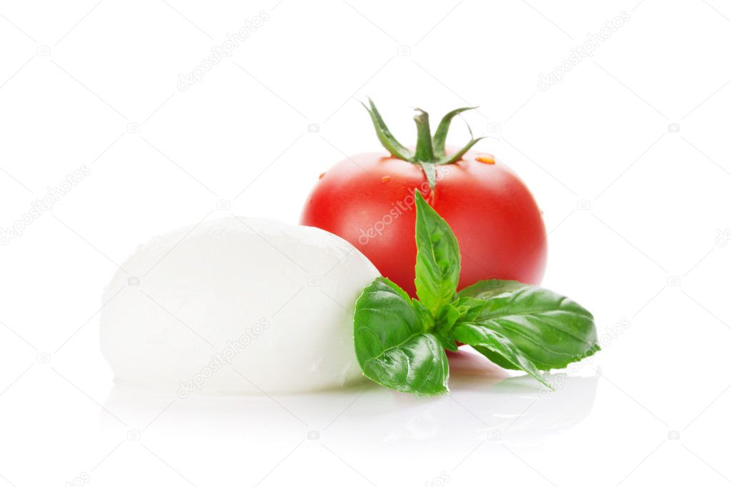 Mozzarella cheese and tomatoes