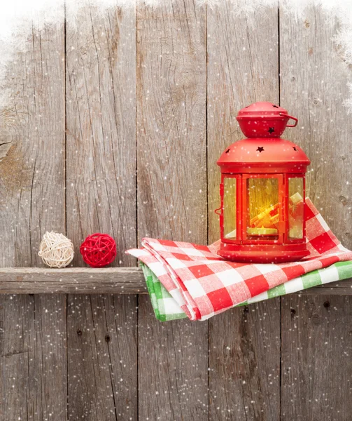 Lanterna di candela di Natale — Foto Stock