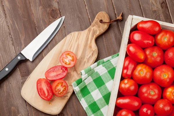 Verse tuin tomaten koken — Stockfoto