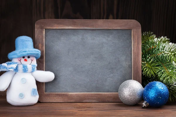 Christmas decor and blackboard — Stock Photo, Image