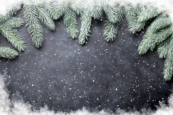 Abete di neve di Natale — Foto Stock