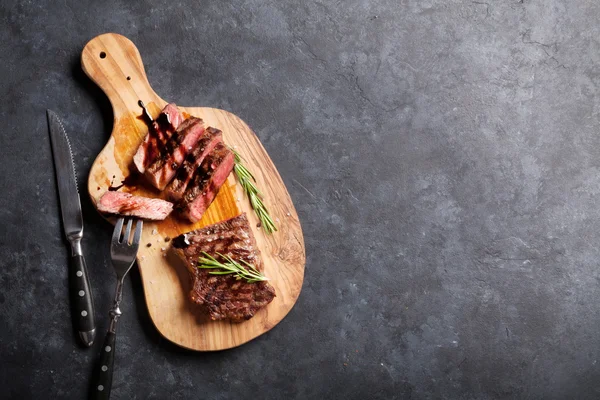 Grilled sliced beef steak — Stock Photo, Image