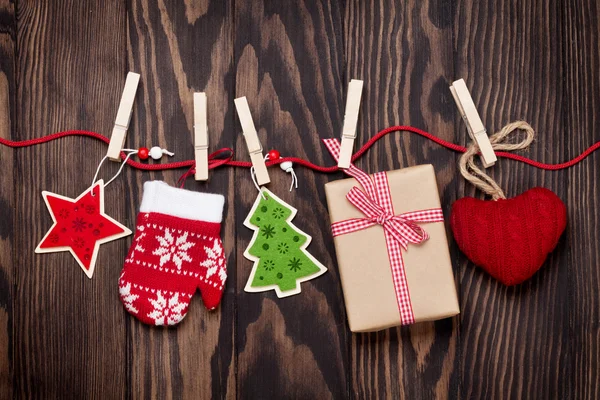 Decoración de Navidad y caja de regalo — Foto de Stock