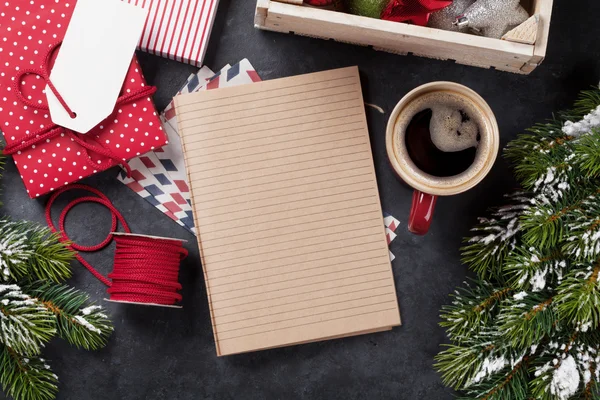 Bloc de notas para la carta de Navidad — Foto de Stock