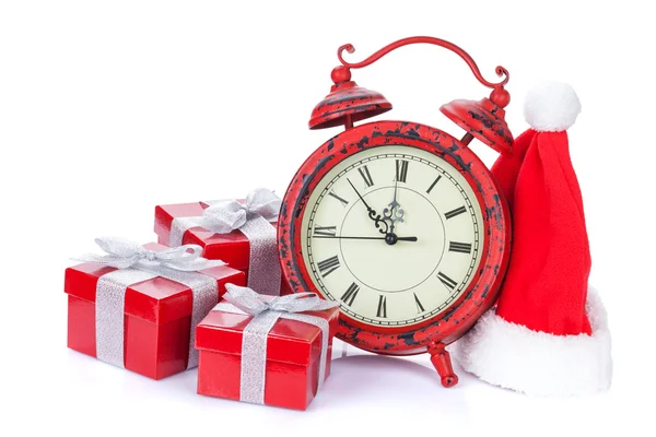 ギフト ボックス クリスマス時計 — ストック写真