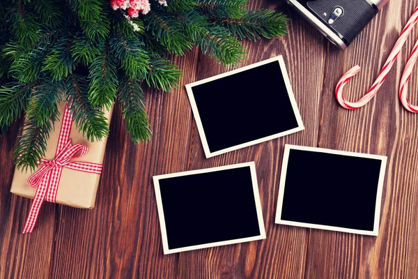 Cornici con scatola regalo di Natale — Foto Stock