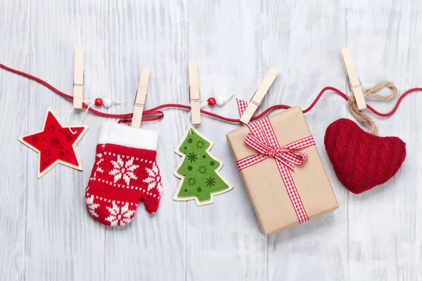 Decoração de Natal na corda — Fotografia de Stock