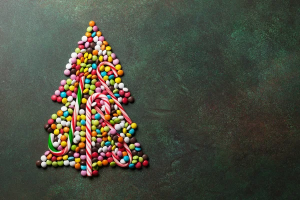 크리스마스 트리 모양 사탕 — 스톡 사진