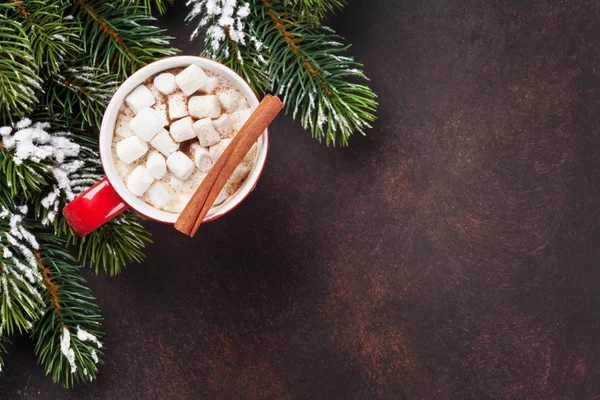 Fond de Noël avec chocolat chaud — Photo